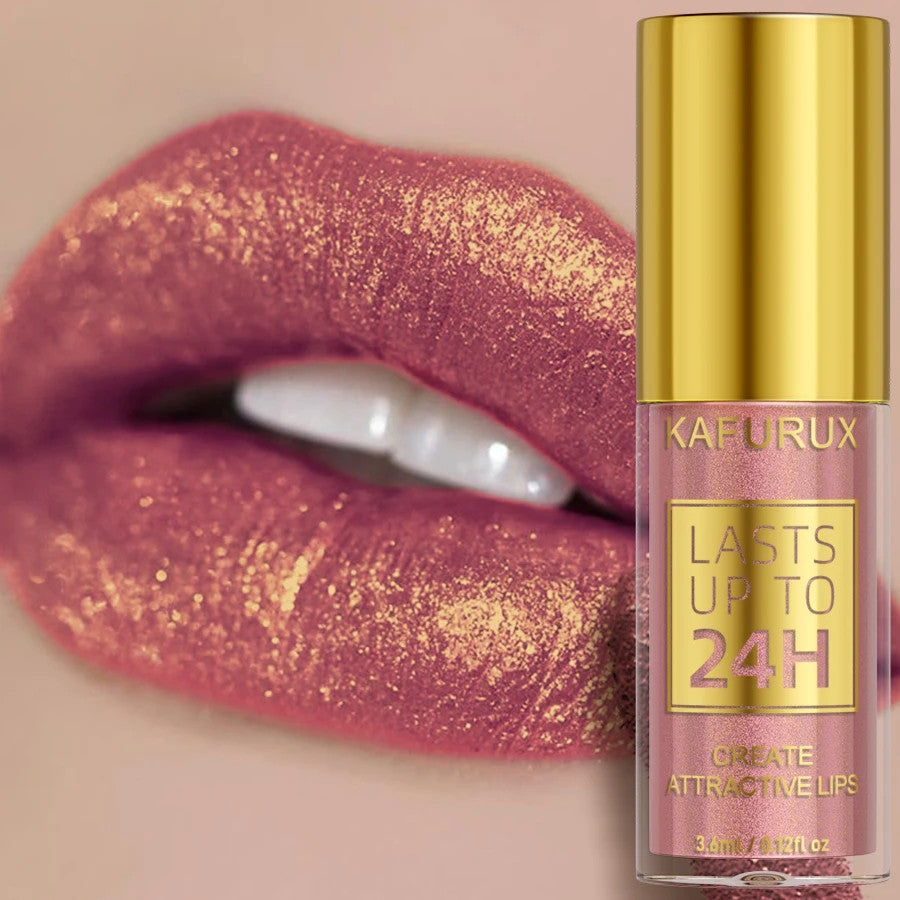14-Color Glitter Lip Gloss Set Long Lasting Waterproof Lipstick