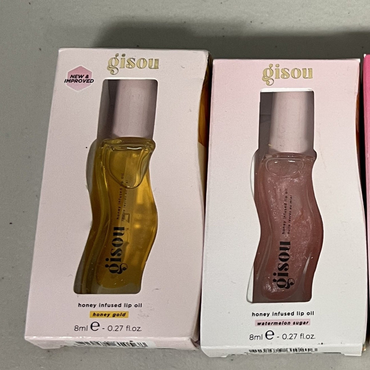 Gisou Honey Infused Lip Oil Set - Full Size 8mL Hydrating Glosses