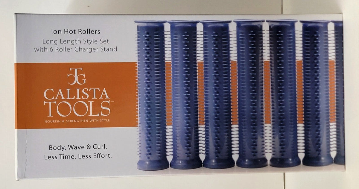 Calista Tools Ion Hot Rollers Long Length Styling Set with 12 Rollers & Clips