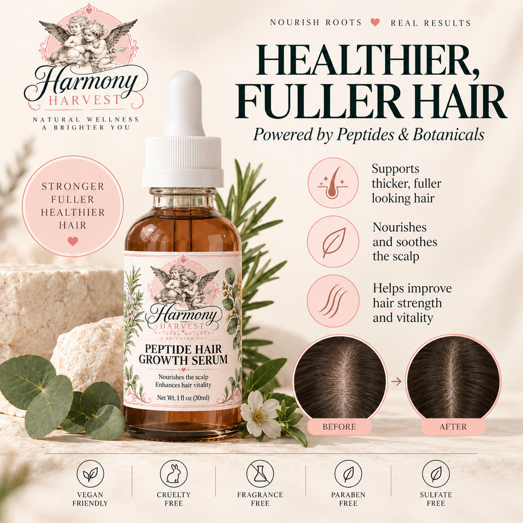 Hair Growth Serum for Thicker Stronger Hair - Peptide & Botanical Formula