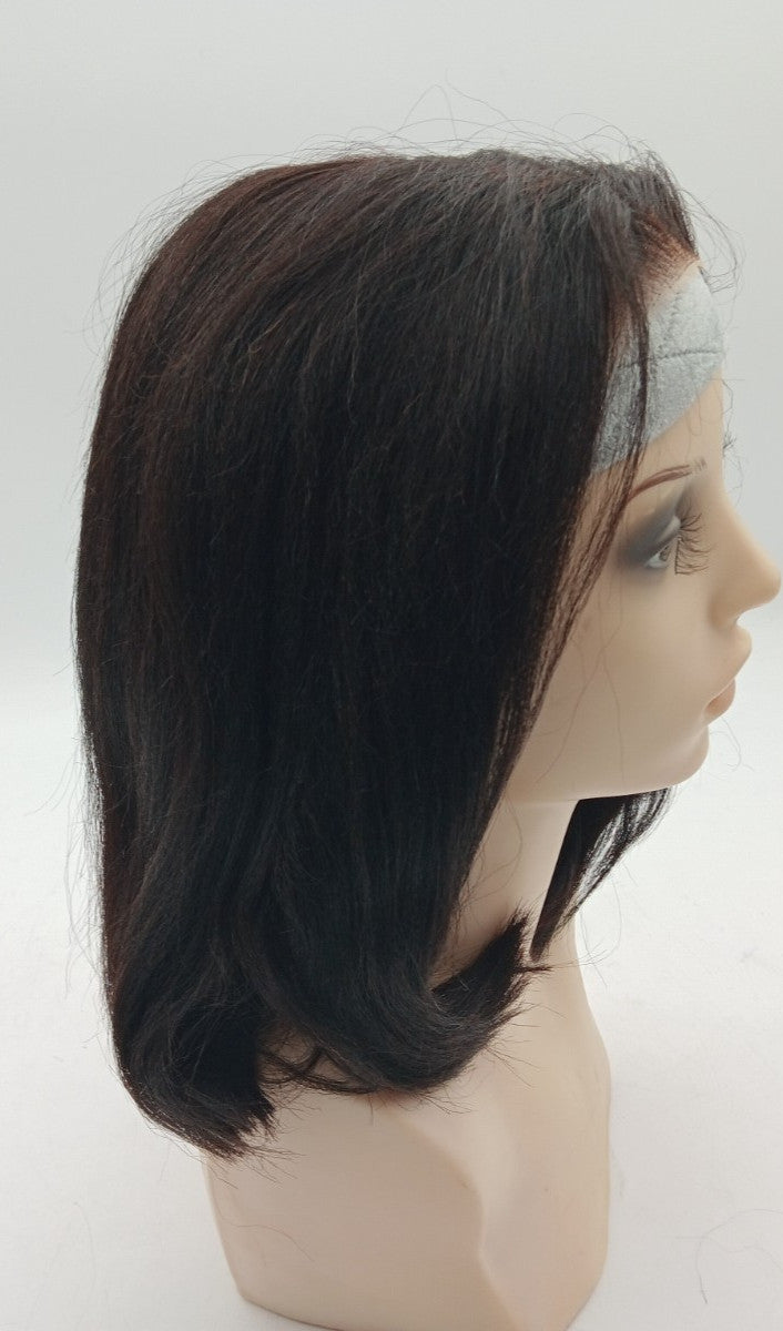 7x5 Glueless HD Lace Human Hair Wig 10 Inch Natural Black