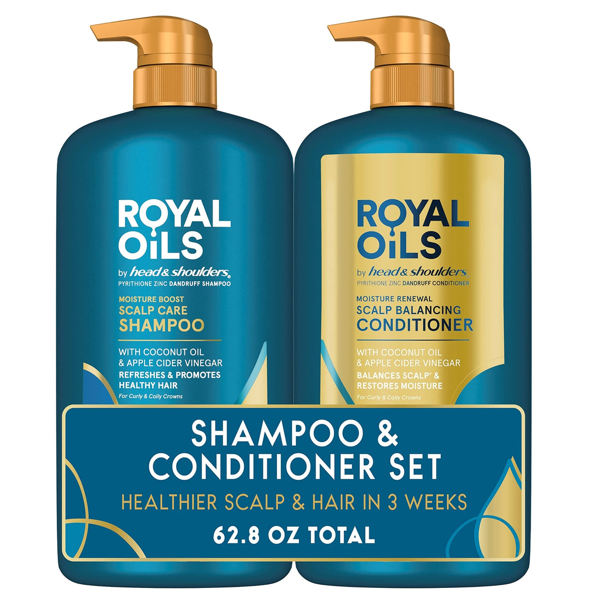 Head and Shoulders Royal Oils Curl-Enhancing Shampoo & Conditioner Set 62.8 Oz