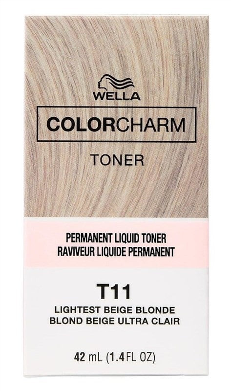 (3 Pack) Wella Color Charm Light Beige Blonde Liquid Toner - Hair Brass Remover