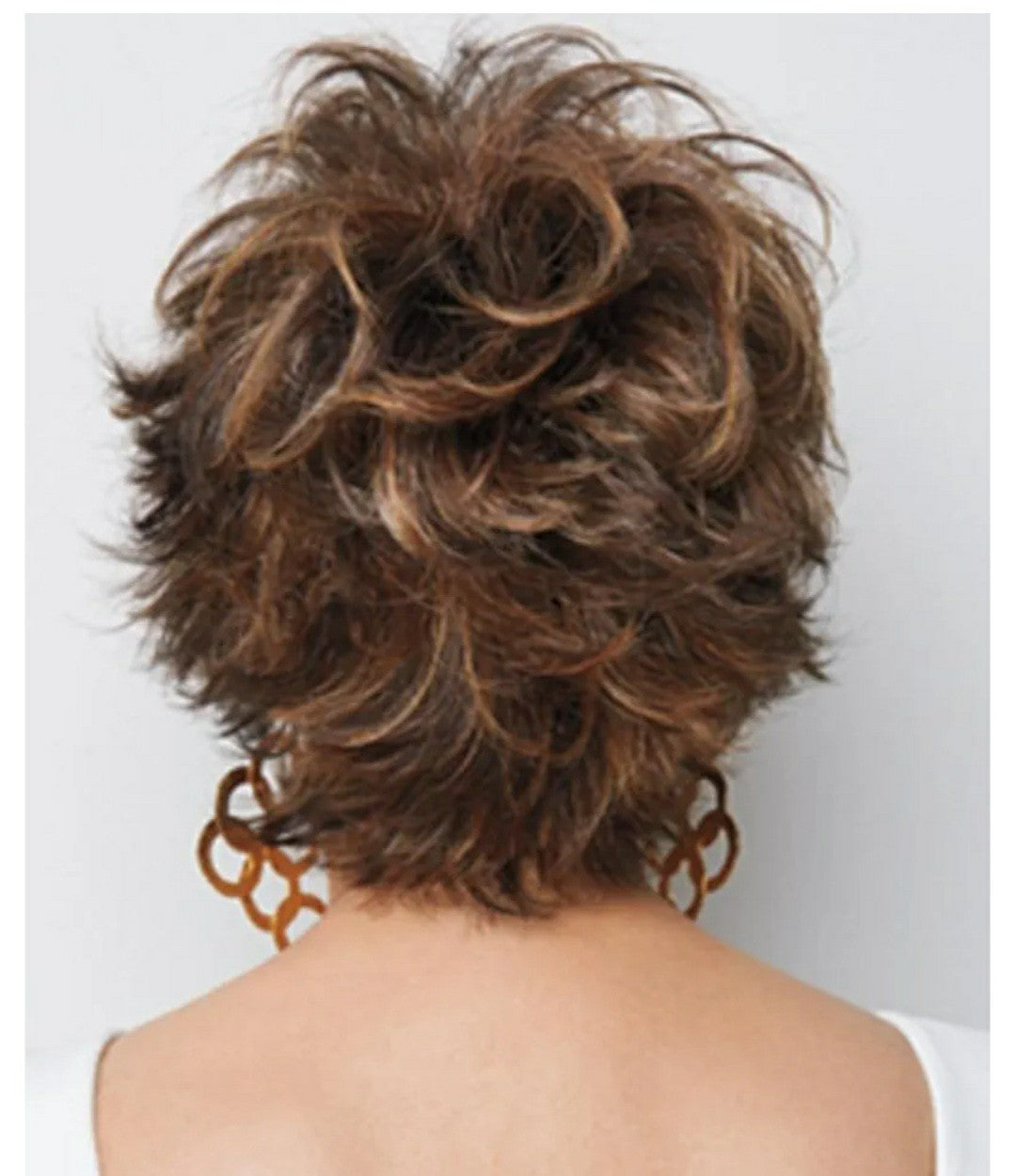 Large Cap Wig with Short Textured Layers in Praline Foil - Comfortable Synthetic Hairpiece
