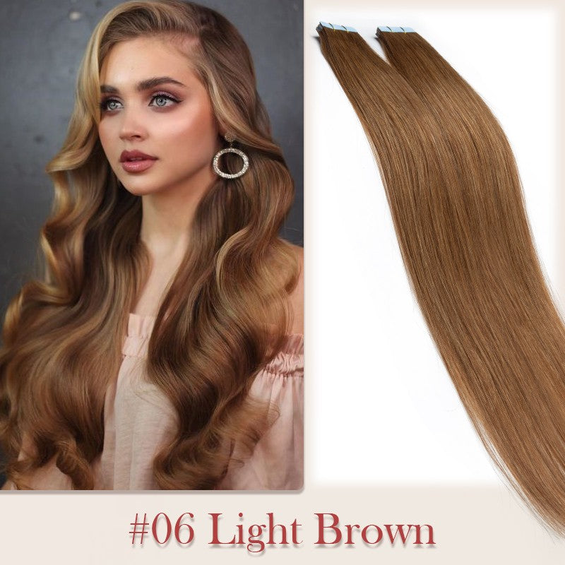 100g Invisible Tape-In Hair Extensions Remy Human Hair Full Head Thick