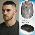 Men's Short Buzz Cut Toupee with Thin PU Skin Base - 100% Human Hair System