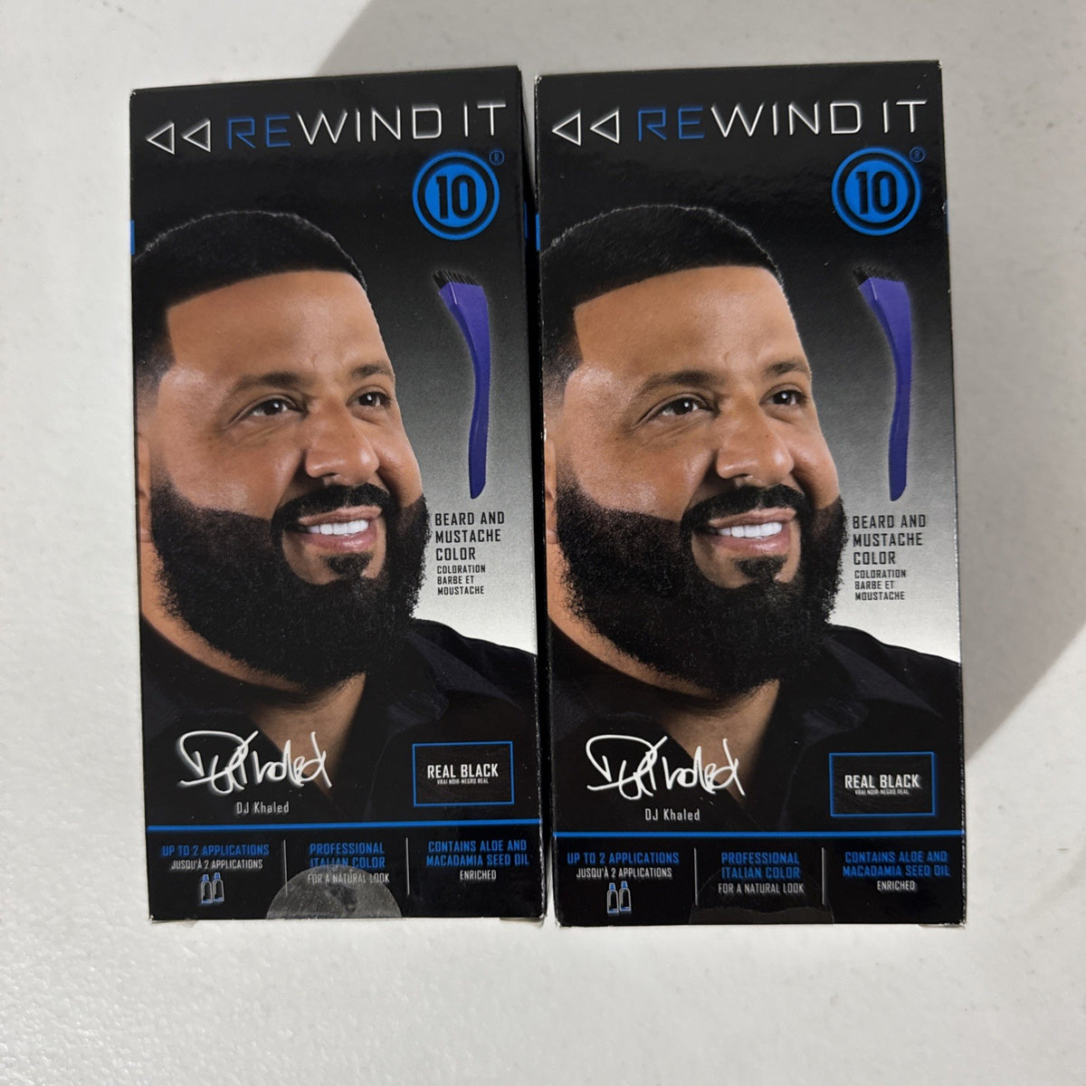 Beard & Mustache Color Kit - Real Black 2-Pack for Natural Look