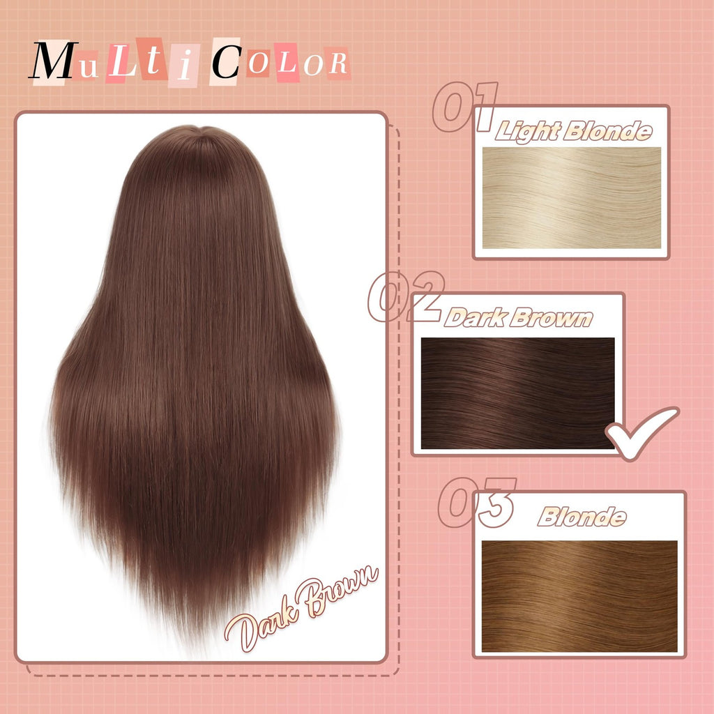 Mannequin Head with Hair 80% Real Human Hair 26-28 Inch for Cosmetology & Styling