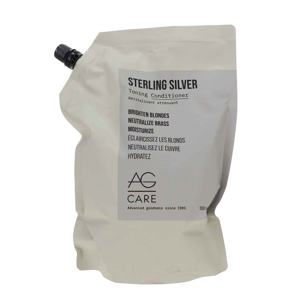 AG Care Sterling Silver Toning Conditioner 33 oz Neutralizes Brassiness for Vibrant Hair