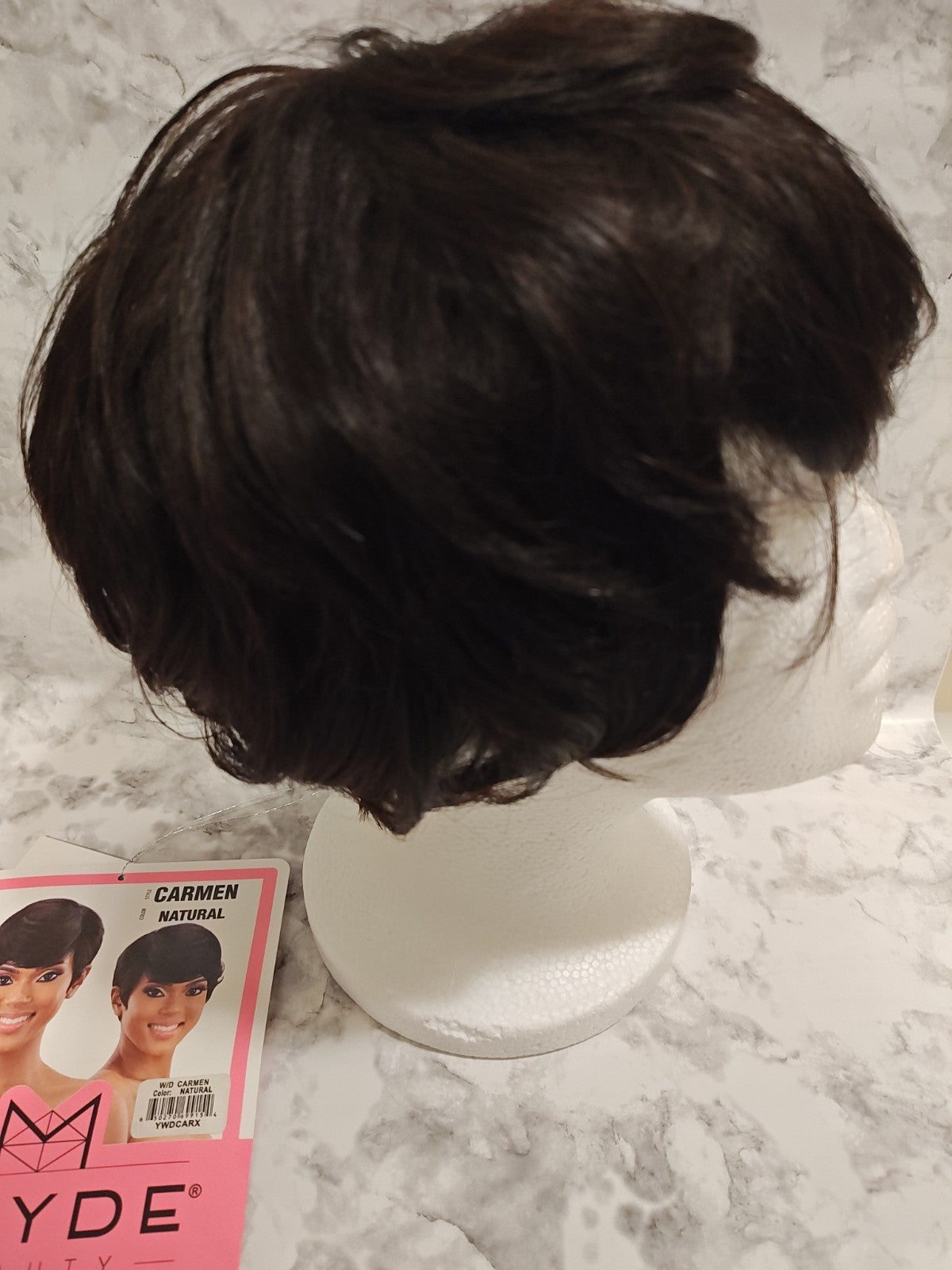 100% Human Hair Wig - Carmen Natural Brown Black - New with Tags