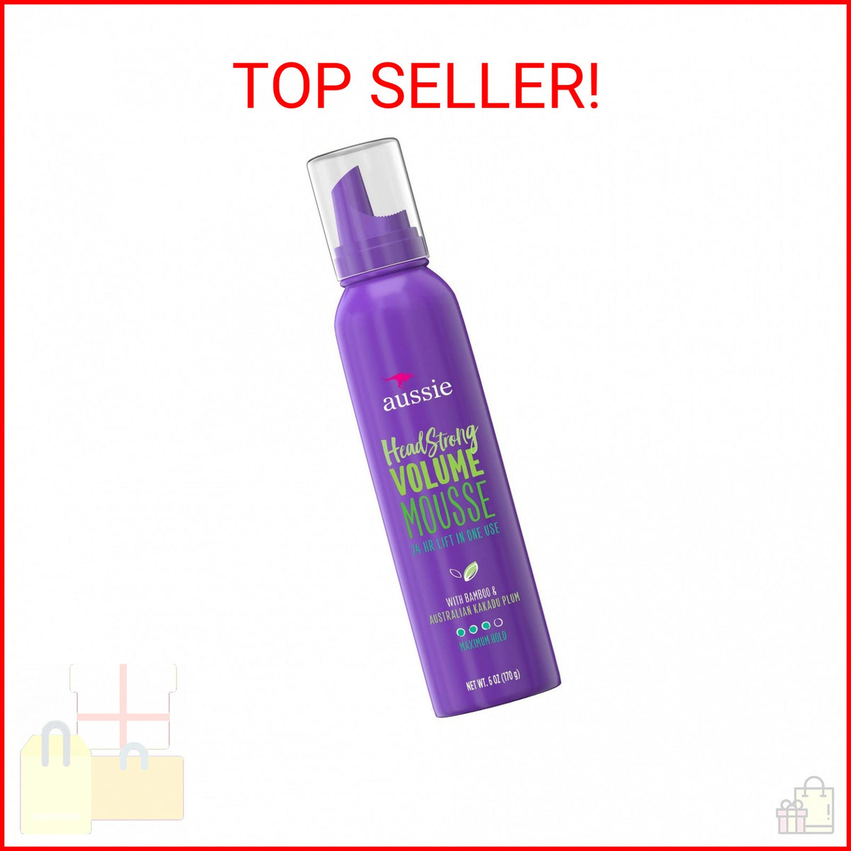 Max Hold Hair Mousse for Volume & Body - 6 oz 2 Pack