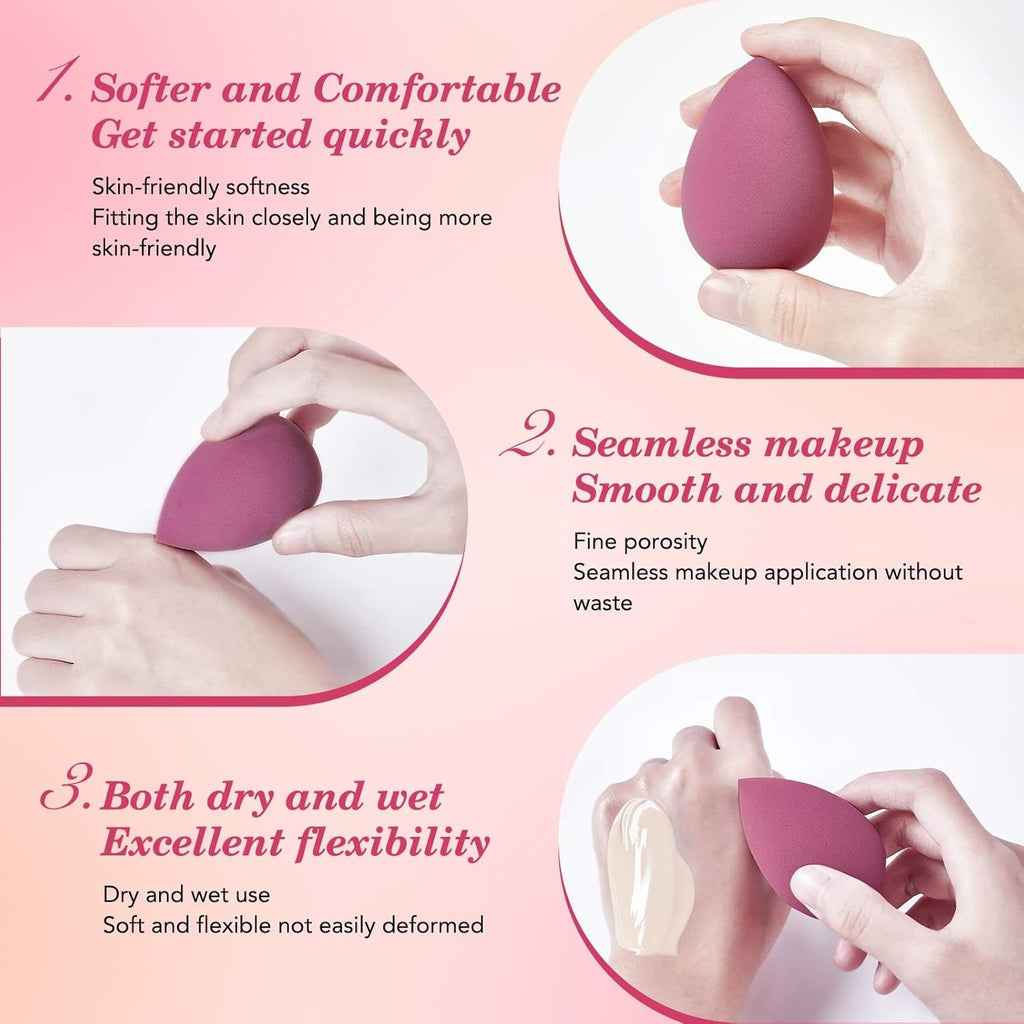14PCS Makeup Sponge Set for Flawless Foundation Blending - Sensitive Skin Friendly