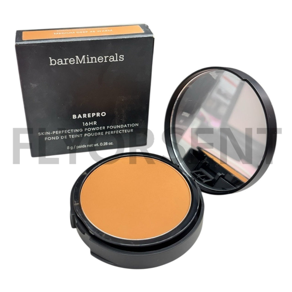 BareMinerals Powder Foundation 16HR Skin-Perfecting Medium Deep 45 Warm