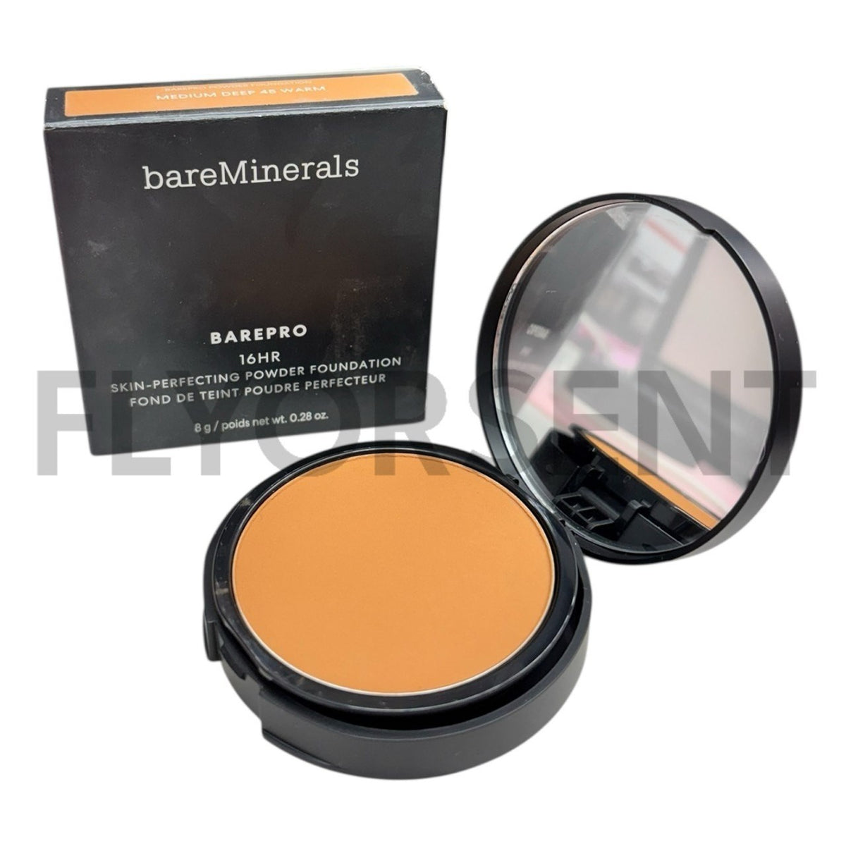 BareMinerals Powder Foundation 16HR Skin-Perfecting Medium Deep 45 Warm