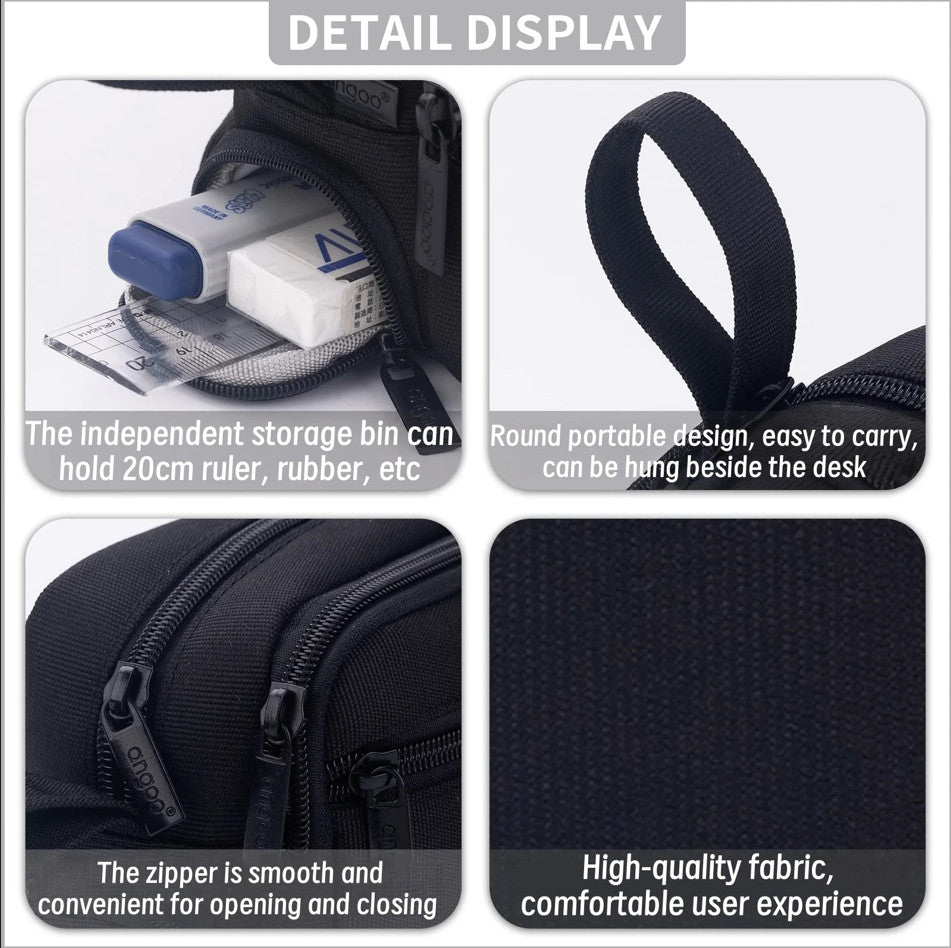 Large Capacity 3 Layer Pencil Case Multi-Compartment Stationery Organizer