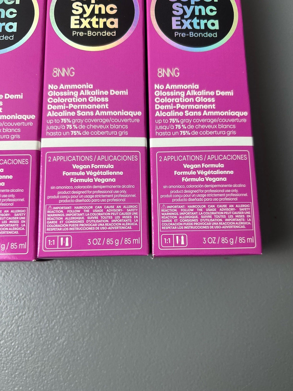 Matrix Super Sync Extra Hair Color 8NNG Medium Blonde Neutral Gold - Pack of 4
