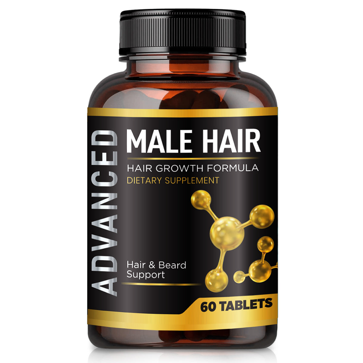 Men's Hair Growth Vitamins for Thicker Fuller Hair & Beard Support