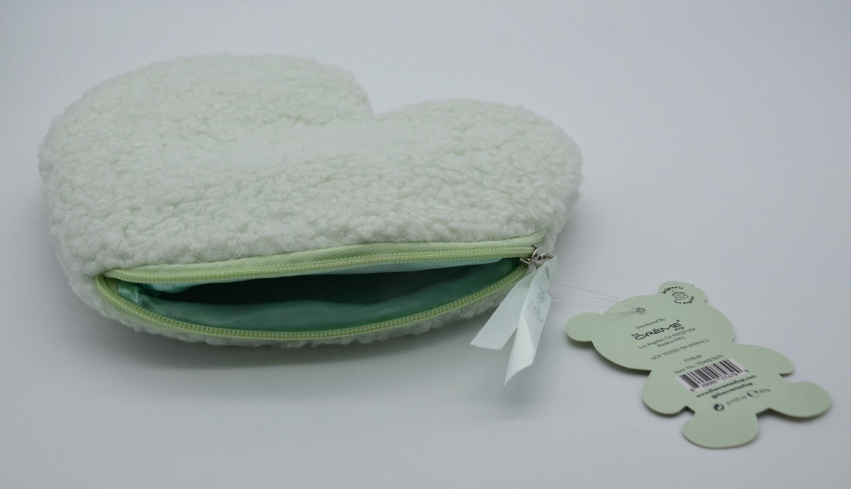 Makeup Bag with Lip Balm Mascara and Eyebrow Pomade - Plush Heart Design