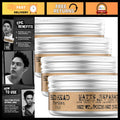 Men's Matte Hair Wax 4-Pack - Strong Hold, Anti-Humidity, Travel Size 3 oz