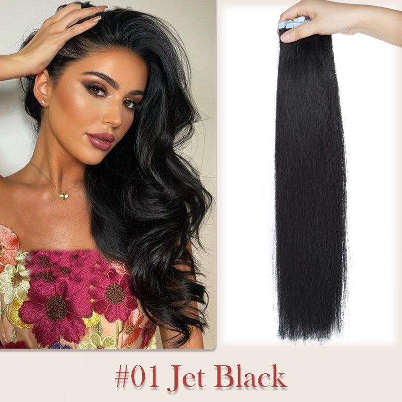 100g Invisible Tape-In Hair Extensions Remy Human Hair Full Head Thick