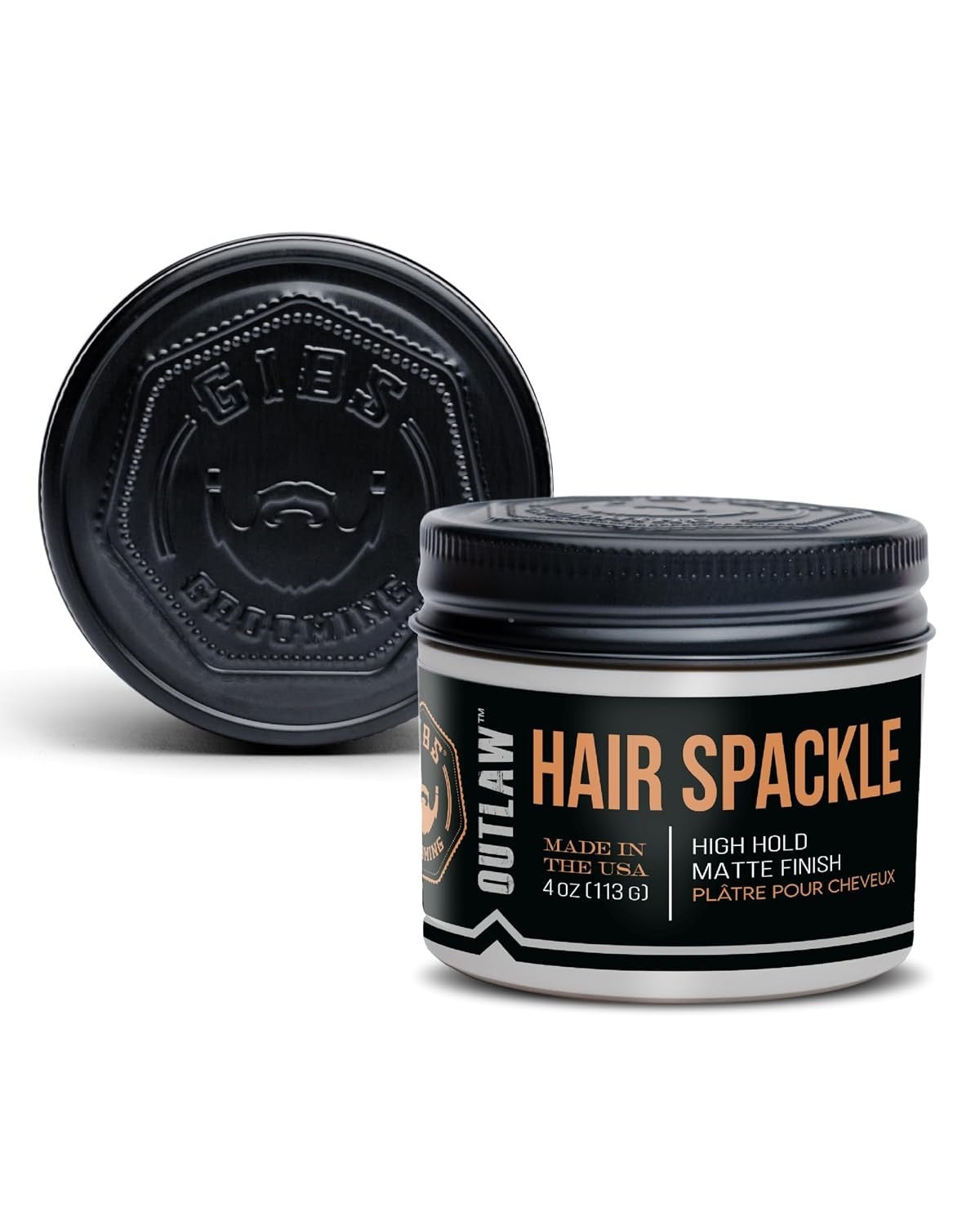 GIBS Outlaw Hair Spackle - High Hold Matte Finish 4 oz for Men