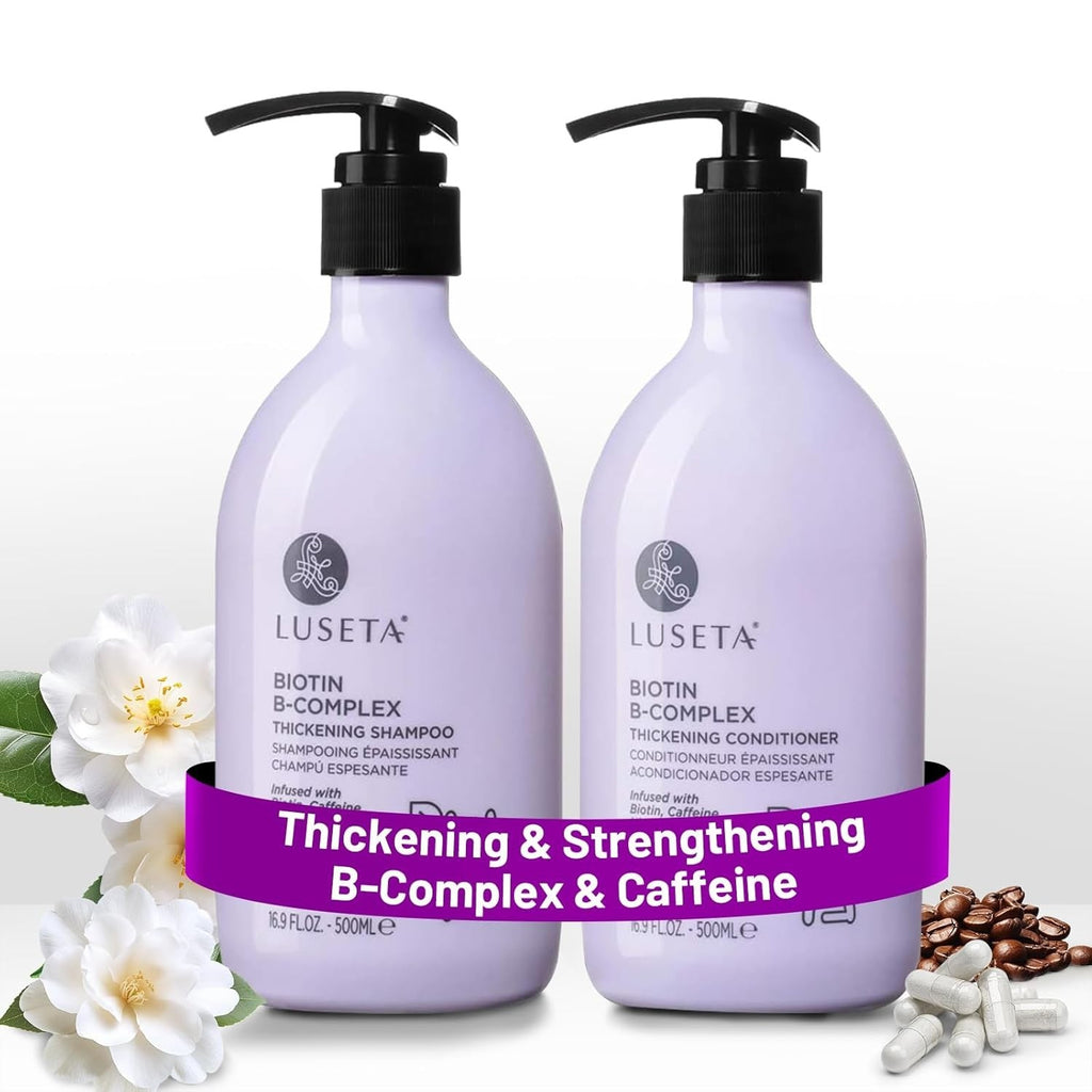 B-Complex Hair Care Set with Biotin & Argan Oil for Thinning Hair - 2x16.9oz