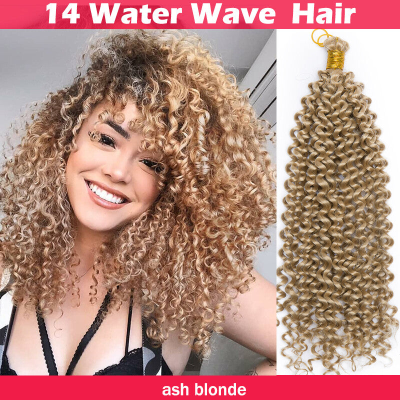Long Boho Crochet Water Wave Braid Hair Extensions - Curly Synthetic Hair