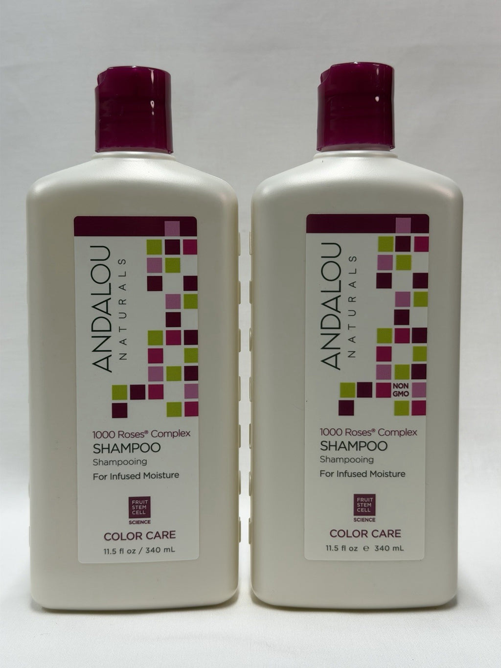 Andalou Naturals 1000 Roses Color Care Shampoo - 11.5 oz Pack of 2