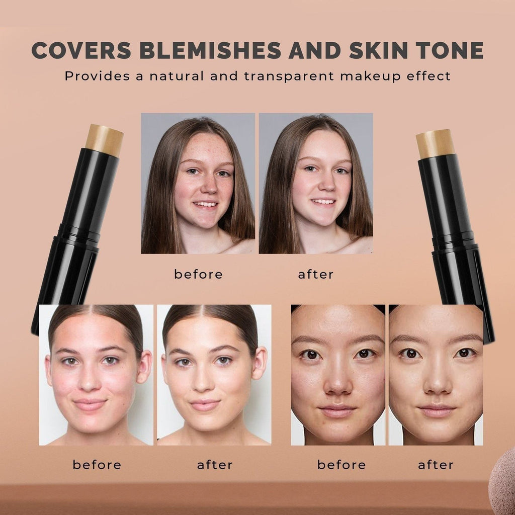 Foundation Stick Concealer - Full Coverage Creamy Finish in Almond