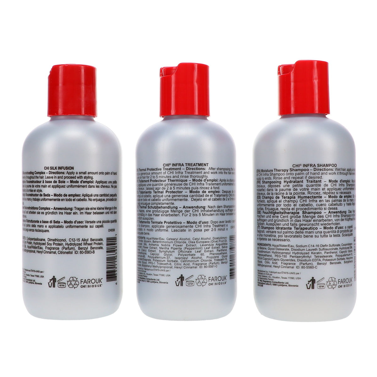 Cationic Hydration Hair Treatment Set with Thermal Protectant & Silk Infusion