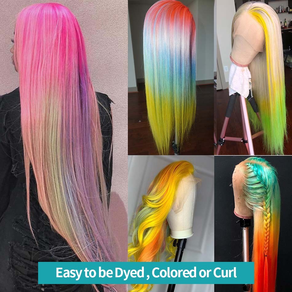 Long Wavy Synthetic Lace Front Wig - Bleach Blonde Daily Wear