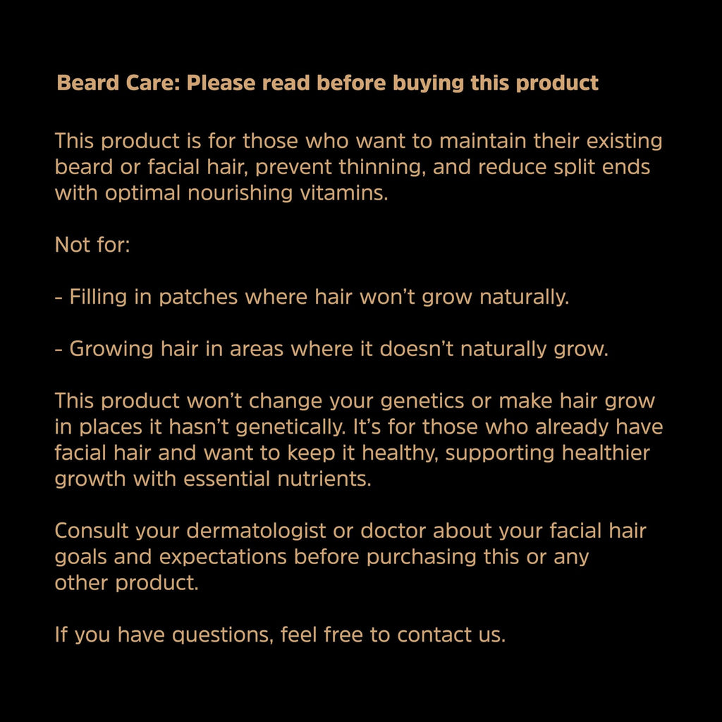 Beard Growth Vitamins with Biotin and DHT Support for Men - 60 Capsules