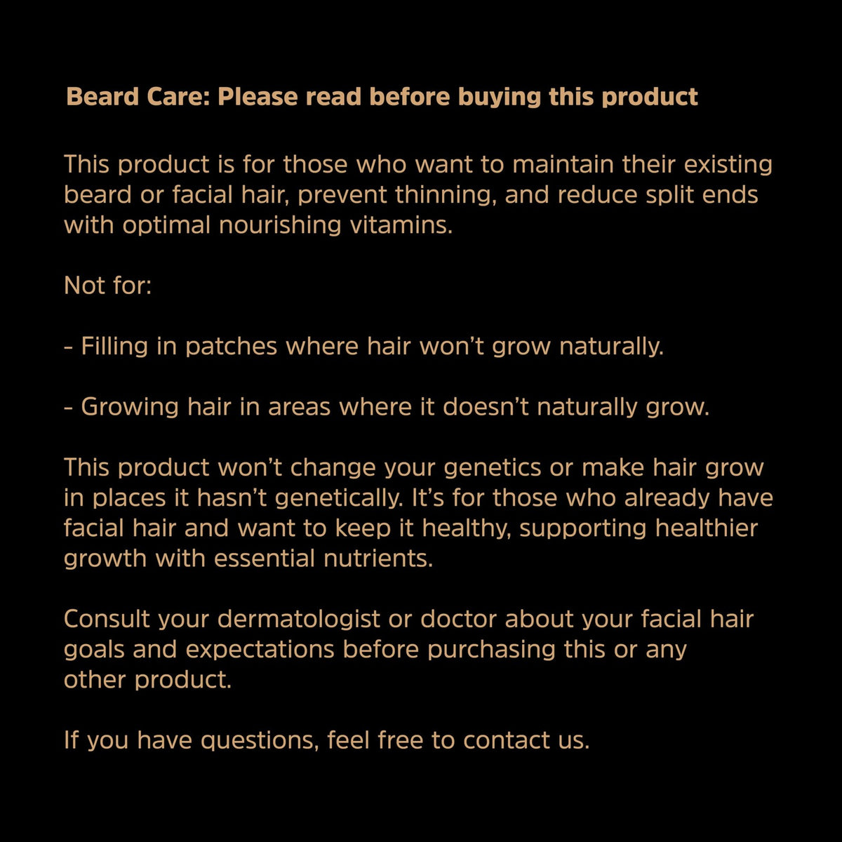 Beard Growth Vitamins with Biotin and DHT Support for Men - 60 Capsules