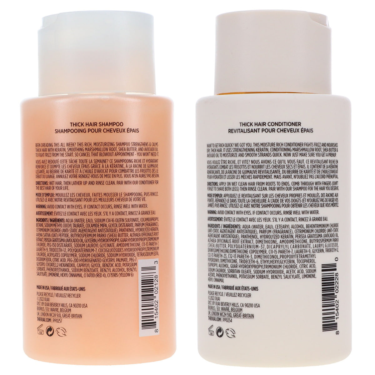 Thick Hair Shampoo & Conditioner Set for Textured Hair - Nourishing & Hydrating
