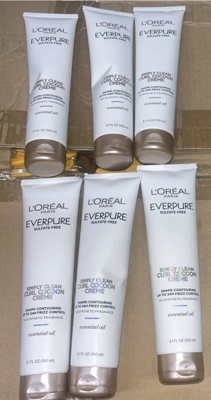 Loreal Everpure Curl Cocoon Creme - Sulfate-Free, 5.1 fl oz, Pack of 6