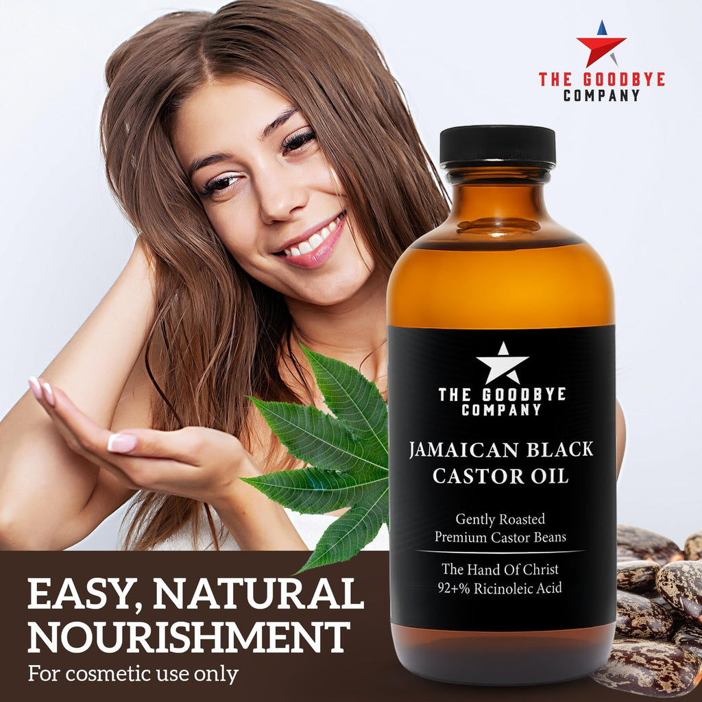 Black Castor Oil for Hair Growth 16.9 Fl Oz Organic Thickening Hair Oil